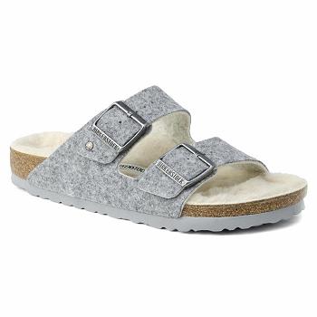 Arizona Birkenstock Wool Felt Damske Siva | SK 55PJJ